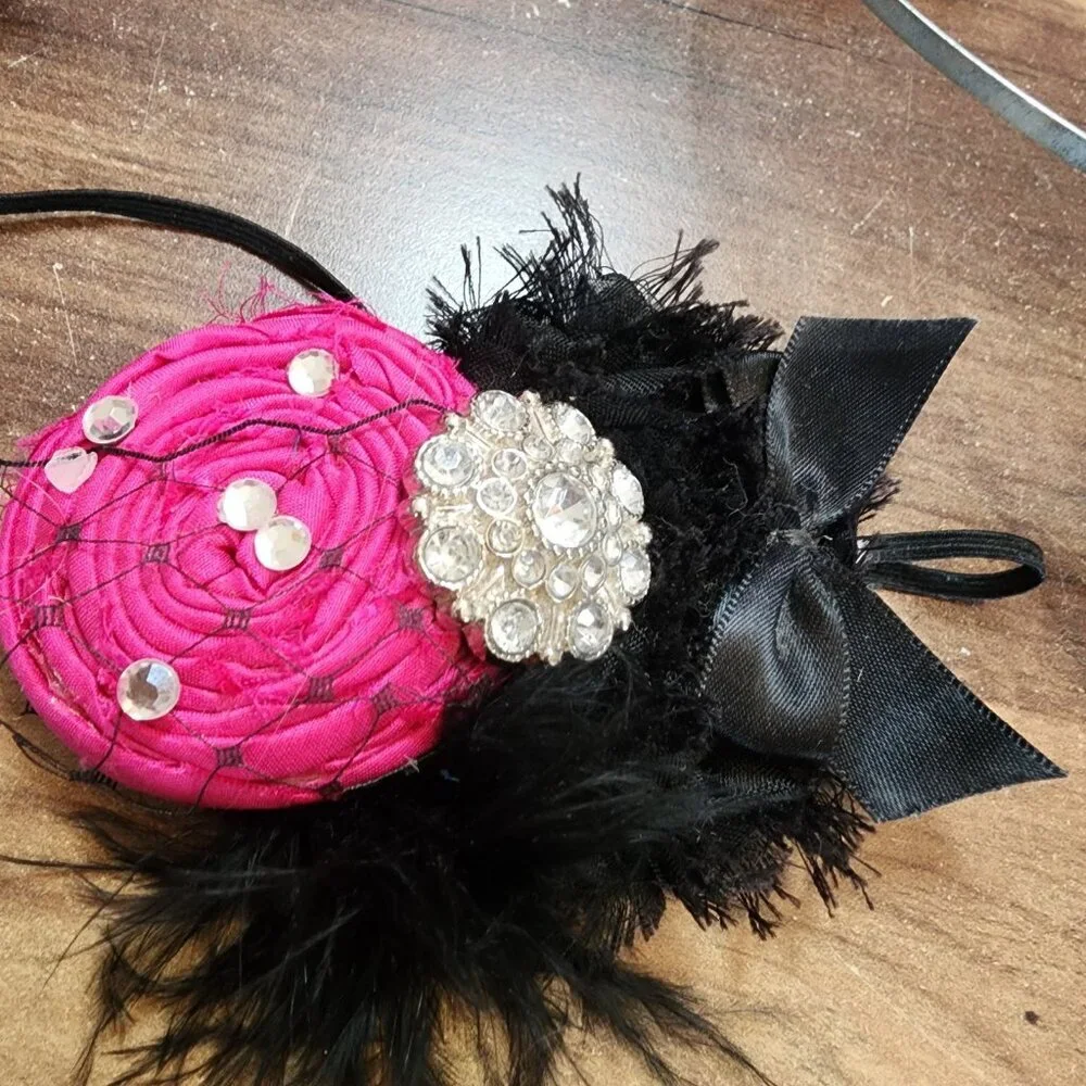 Lot of 14‎ Boutique Handmade Headbands Clips Barrettes Necklace Dress Up Props